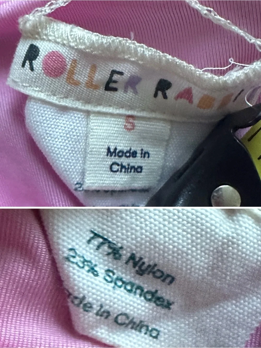 Roller Rabbit Hearts Pink Strappy Sports Bra Women’s Size Small Workout Athletic